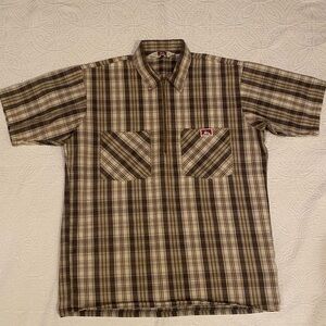 Ben Davis Brown Plaid Button Down Shirt